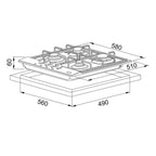 Franke Ocak Smart Linear FHNL 604 4G XSE Paslanmaz Çelik 106.0489.620