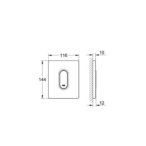 Grohe  Ankastre Pisuar Valf Paneli Manuel ABS Beyaz - 38857SH0