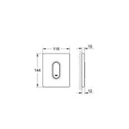 Grohe  Ankastre Pisuar Valf Paneli Manuel ABS Beyaz - 38857SH0