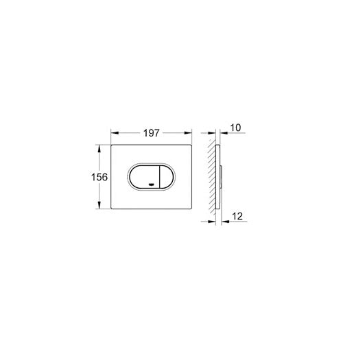Grohe Gömme Rezervuar Kumanda Paneli Yatay ABS Beyaz - 38858SH0