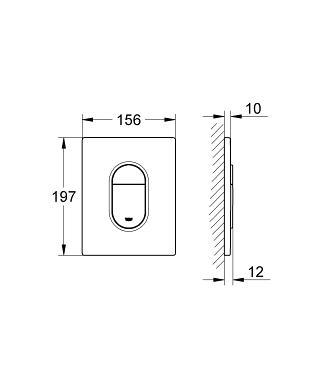 Grohe Gömme Rezervuar Kumanda Paneli ABS Beyaz - 38844SH0