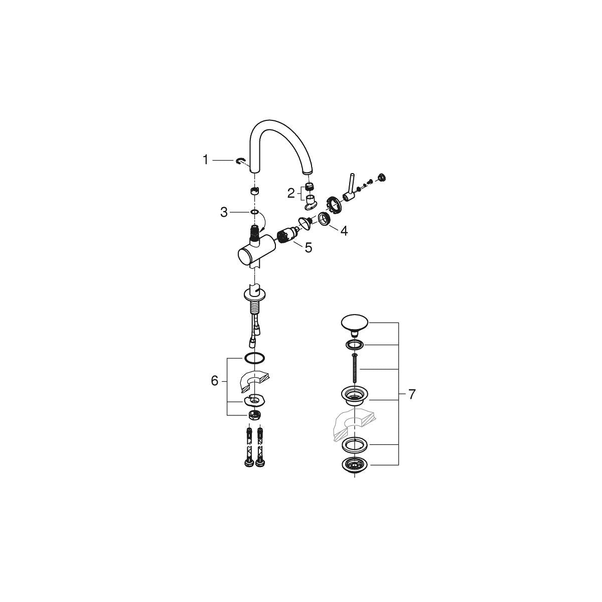 Grohe Atrio Tek Kumandalı Lavabo Bataryası Xl-Boyut Warm Sunset -32647DA3