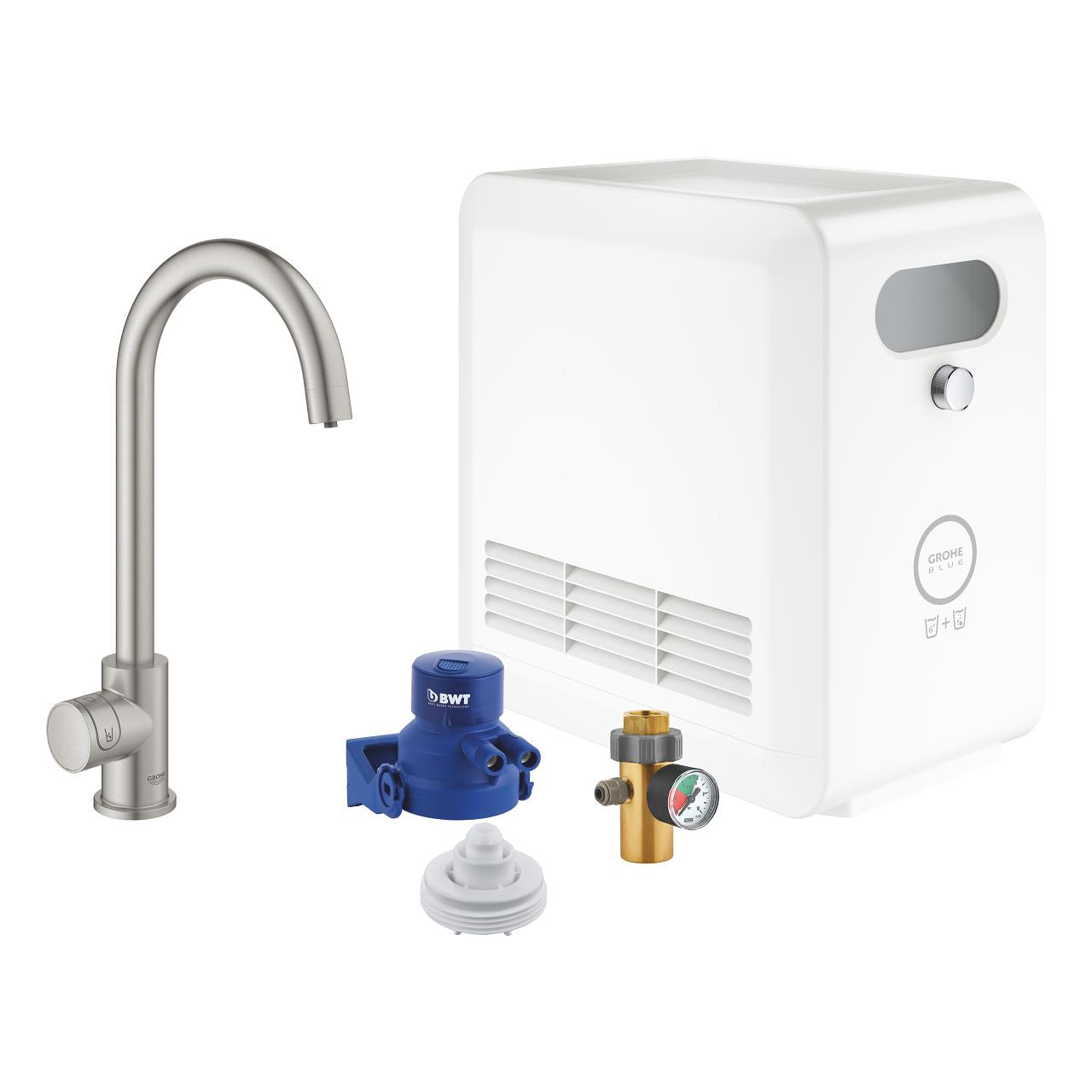 Grohe Blue Professional Arıtmalı İçme Suyu ve Soda Yapan Batarya Super Steel - 31302DC2