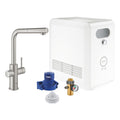 Grohe Blue Professional Arıtmalı İçme Suyu ve Soda Yapan Spiralli Eviye Bataryası Super Steel - 31326DC2