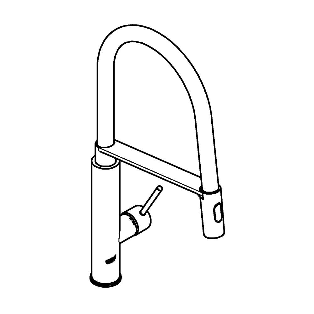 Grohe Concetto Professional Tek Kumandalı Eviye Bataryası SuperSteel - 31491DC0