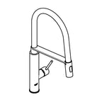 Grohe Concetto Professional Tek Kumandalı Eviye Bataryası SuperSteel - 31491DC0