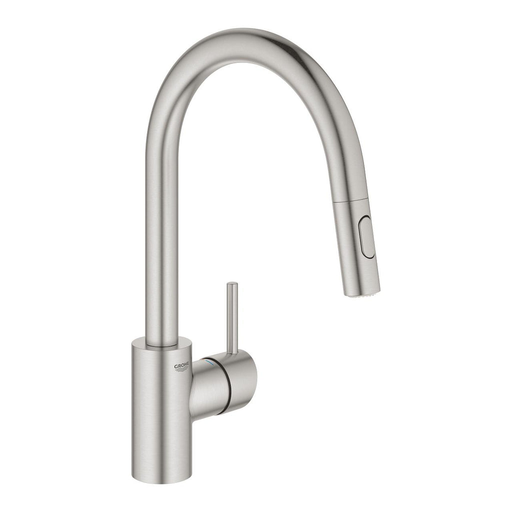Grohe Eviye Bataryası Spiralli 2 Fonk Concetto Super Steel -31483DC2