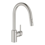 Grohe Eviye Bataryası Spiralli 2 Fonk Concetto Super Steel -31483DC2