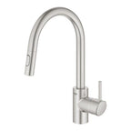 Grohe Eviye Bataryası Spiralli 2 Fonk Concetto Super Steel -31483DC2