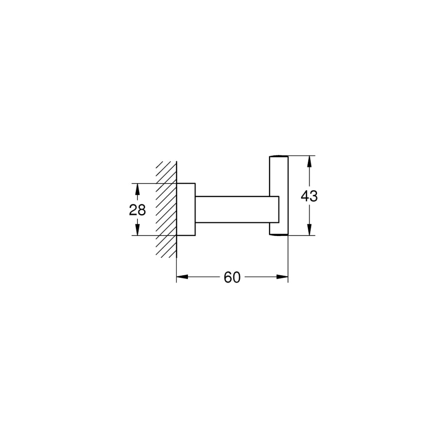Grohe Eurocube Bornoz Askısı SuperSteel – 40511DC1