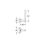 Grohe Essentials Cube Yedek Tuvalet Kağıtlığı Brushed Hard Graphite – 40623AL1