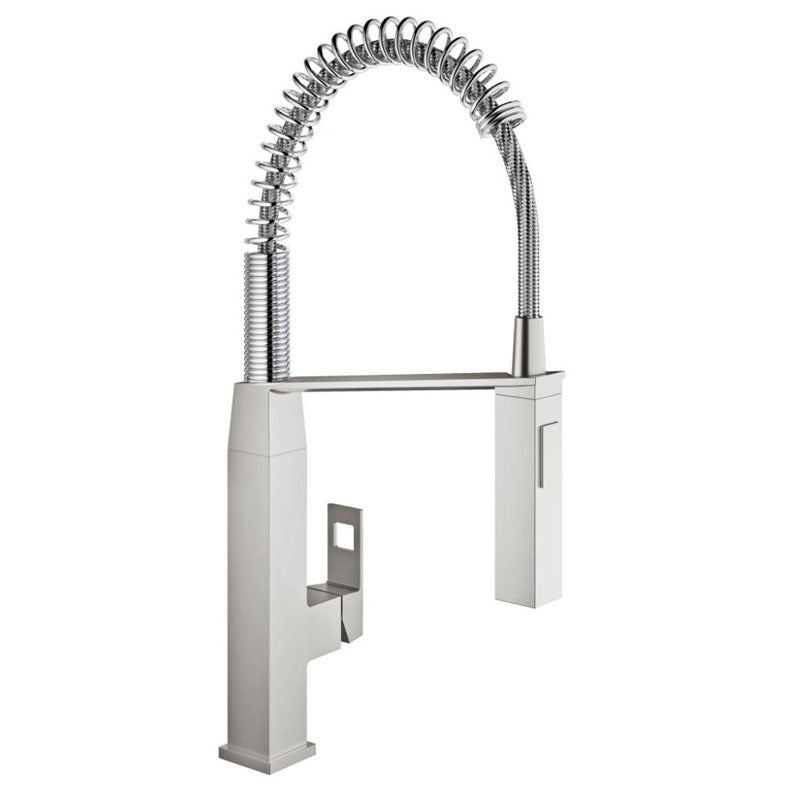 Grohe Eviye Bataryası Spiralli 2 Fonk Prof. Cube Super Steel - 31395DC0