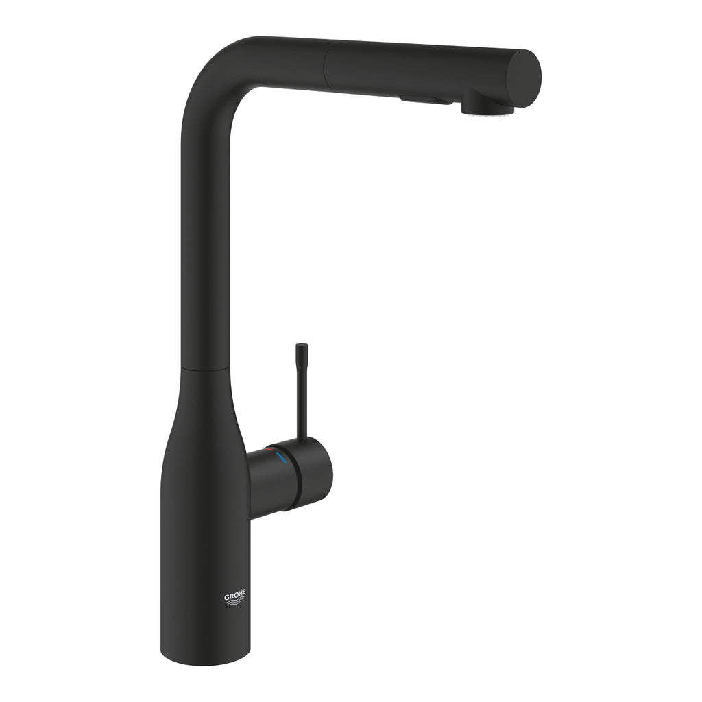 Grohe Eviye Bataryası Spiralli 2 Fonk Essence Mat Siyah - 30504KF0