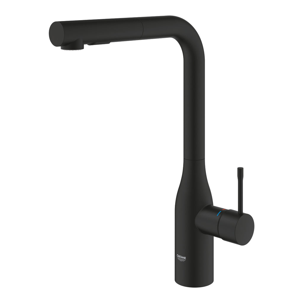Grohe Eviye Bataryası Spiralli 2 Fonk Essence Mat Siyah - 30504KF0