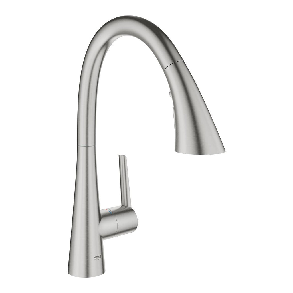 Grohe Eviye Bataryası Spiralli 2 Fonk. Zedra Super Steel - 32294DC2
