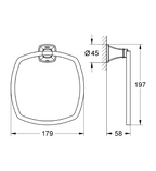 Grohe Halka Yuvarlak Havluluk Grandera  Krom/Altın - 40630IG0