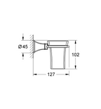 Grohe Diş Fırçalık Ve Tutacağı  Grandera Krom/Altın- 40626IG0
