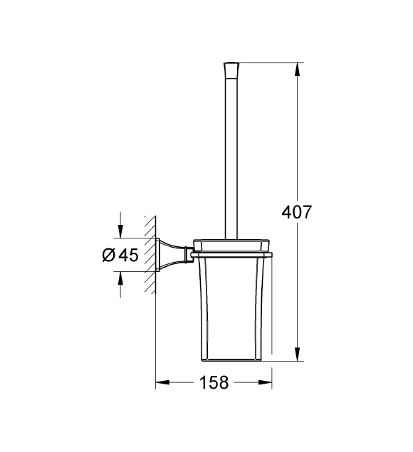 Grohe Tuvalet Fırçalığı Grandera Krom/Altın - 40632IG0