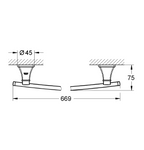 Grohe Uzun Havluluk 600 mm Grandera Krom/Altın - 40629IG0