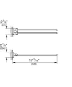Grohe Havluluk İkili 44 cm Essentials Brushed Hard Graphite - 40371AL1