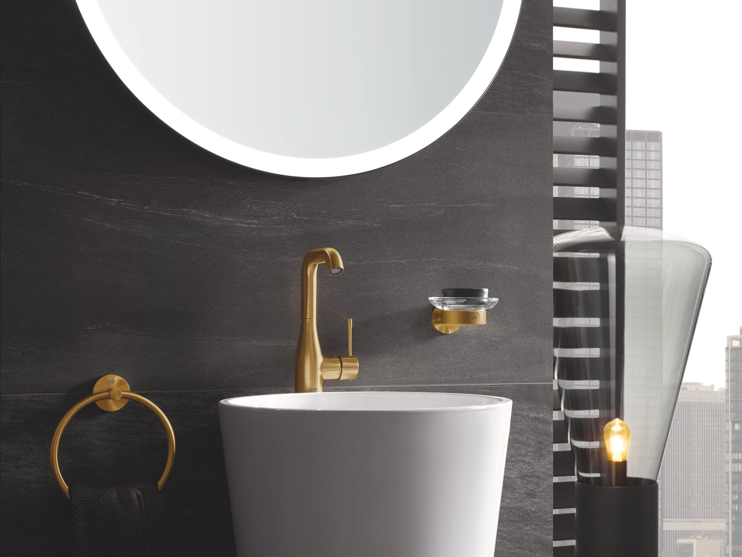 Grohe Sabunluk ve Diş Fırç. Tut. Essentials Brushed Cool Sunrise - 40369GN1