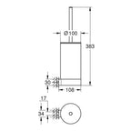 Grohe Selection Tuvalet Fırçası Seti Brushed Hard Graphite - 41076AL0