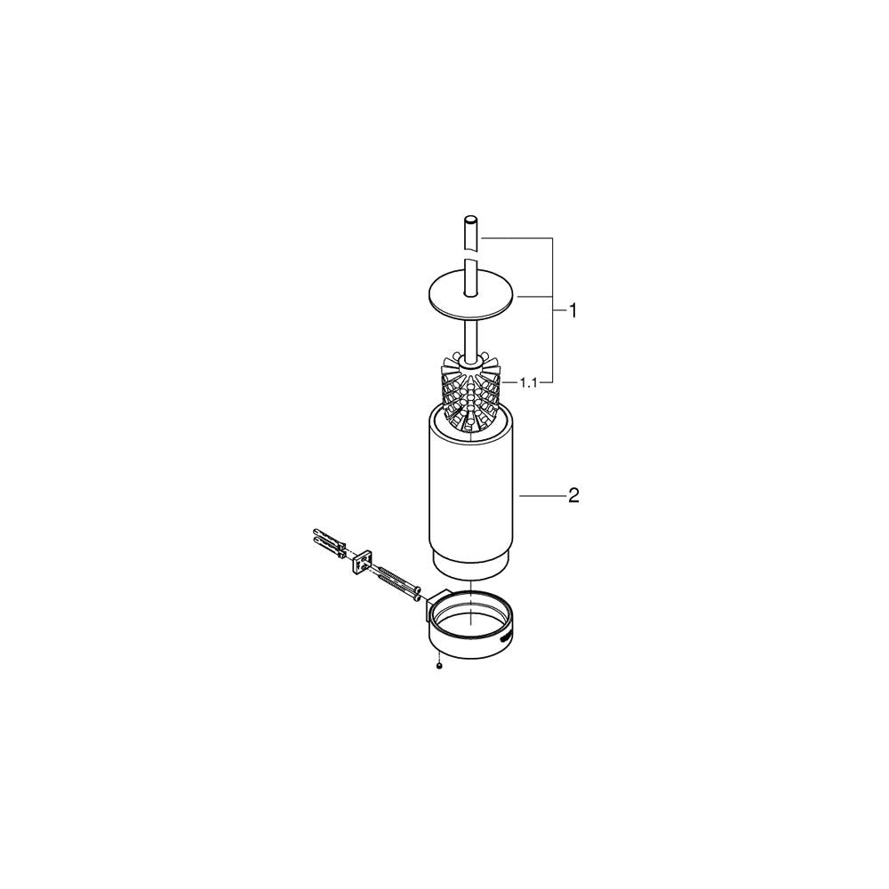 Grohe Selection Tuvalet Fırçası Seti Cool Sunrise - 41076GL0