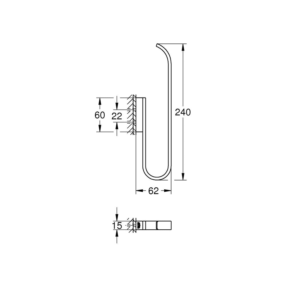 Grohe Selection Yedek Tuvalet Kağıdı Tutacağı (Çift Rulo İçin) Cool Sunrise - 41067GL0