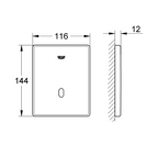 Grohe Fotoselli Ankastre Pisuar Valf Panel Elekt. Paslanmaz Çelik - 37321SD1