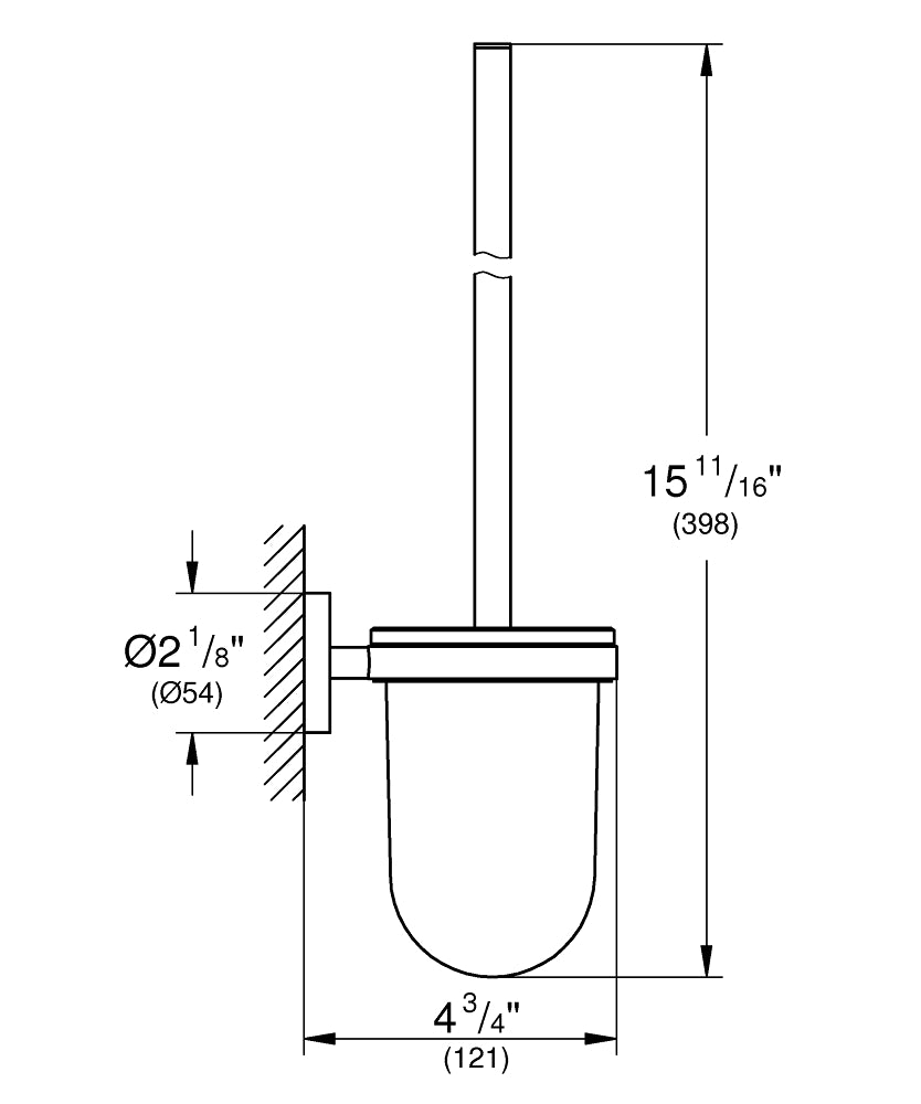 Grohe Tuvalet Fırçalık Essentials Brushed Hard Graphite - 40374AL1