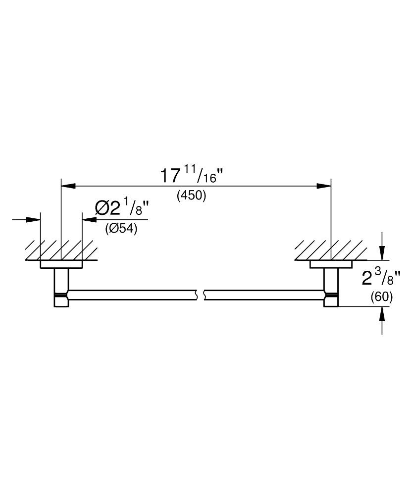 Grohe Uzun Havluluk 45 cm Essentials Brushed Hard Graphite - 40688AL1