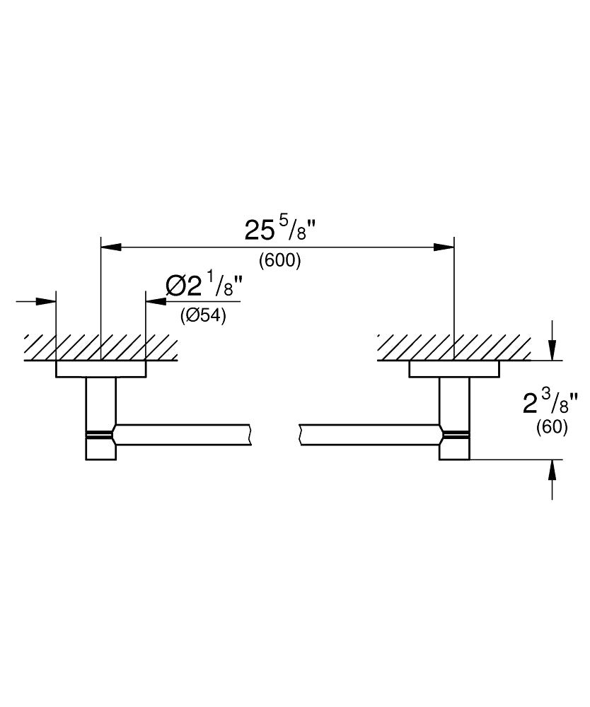 Grohe Uzun Havluluk 60 cm Essentials Brushed Hard Graphite - 40366AL1