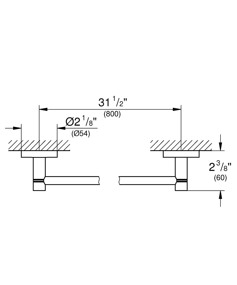 Grohe Uzun Havluluk 80 cm Essentials Brushed Hard Graphite - 40386AL1