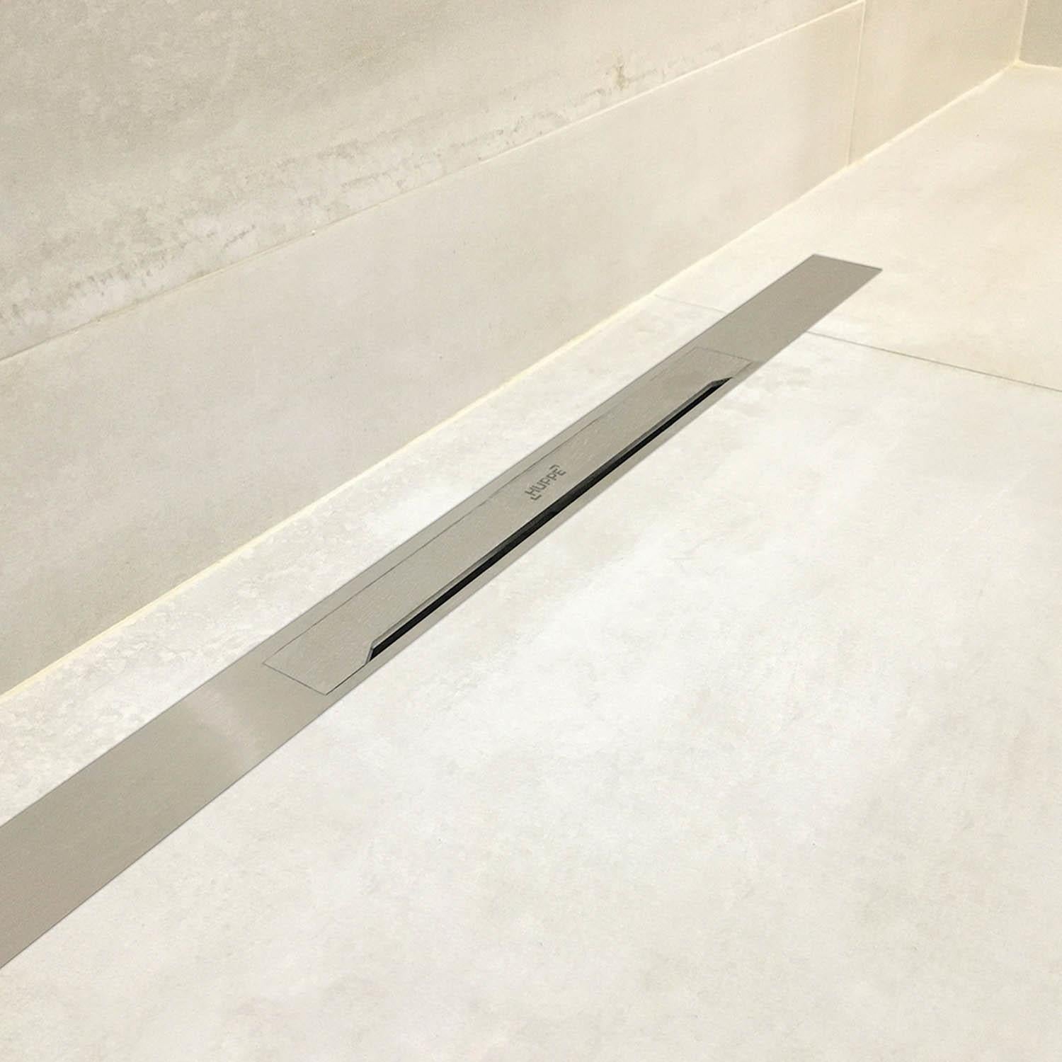 Hüppe Duş Kanalı 60 cm 50 Lik Yandan Çıkışlı Parlak  Paslanmaz Çelik Studio