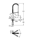 Grohe Eviye Bataryası Spiralli 2 Fonk. Profes. K7 Super Steel - 32950DC0