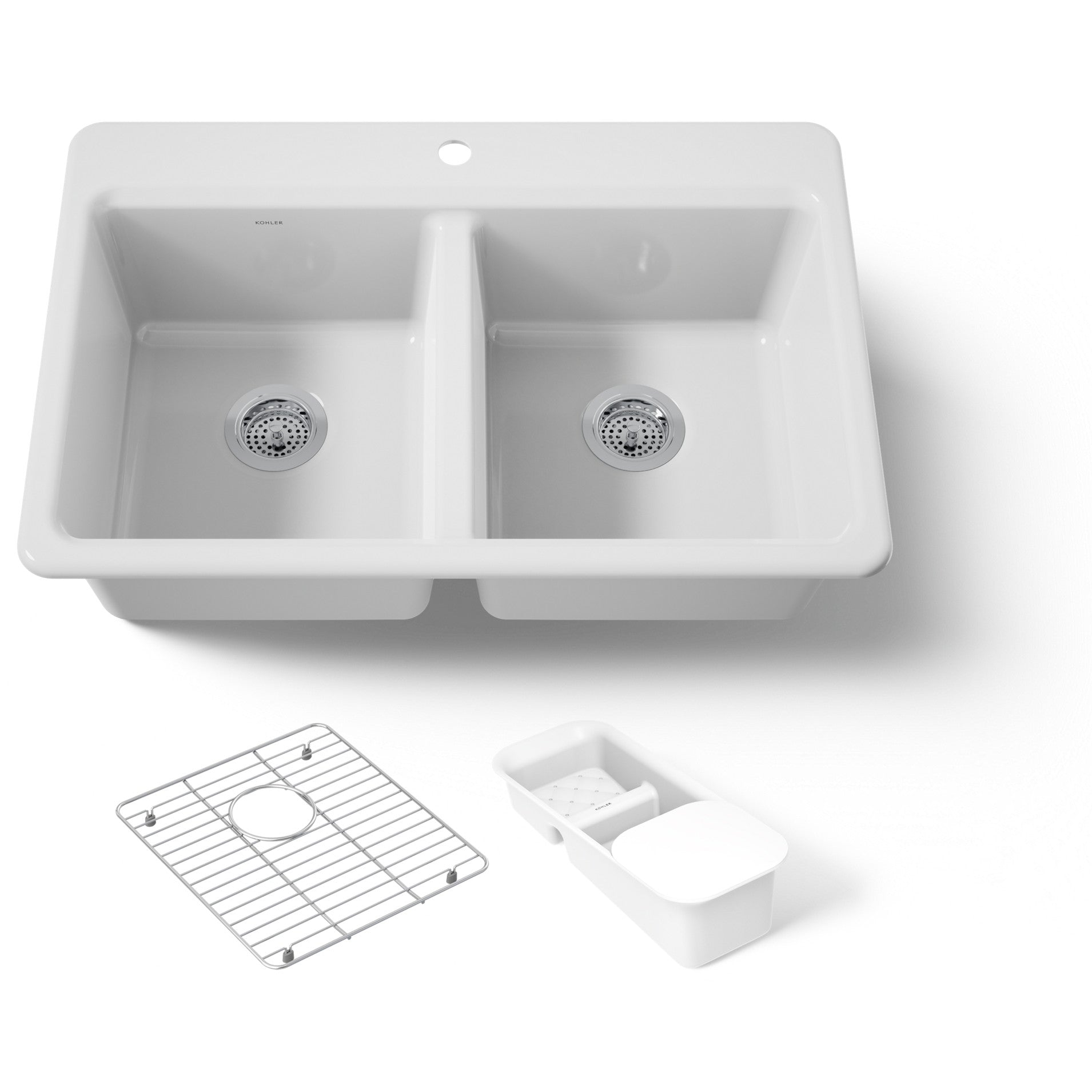 Kohler Riverby Döküm Eviye Beyaz