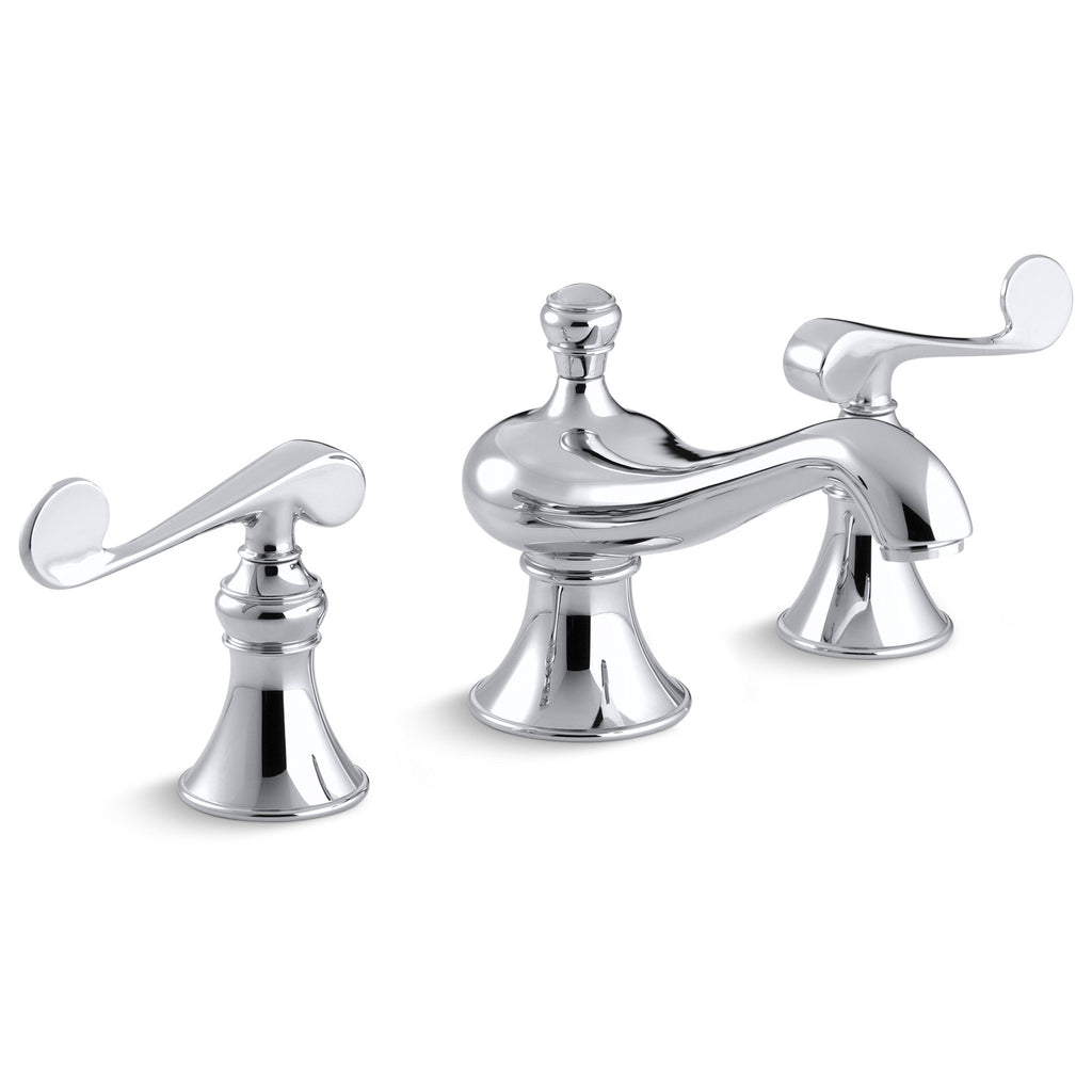 Kohler Lavabo Bataryası Revival Scroll Handle 3 Delikli Polished Krom