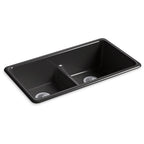 Kohler Eviye Iron Tones Çift Hazneli, Siyah