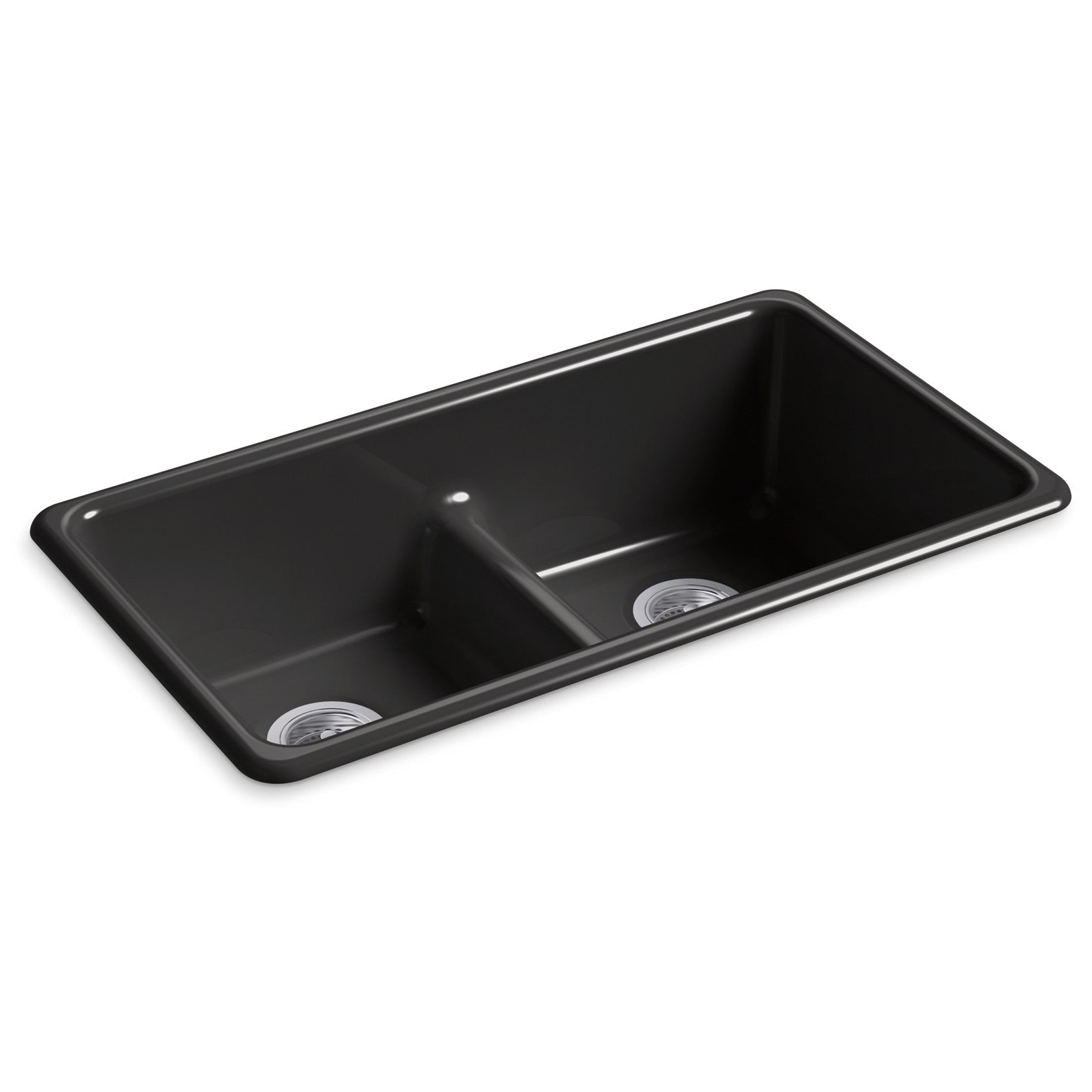 Kohler Eviye Iron Tones Çift Hazneli, Siyah
