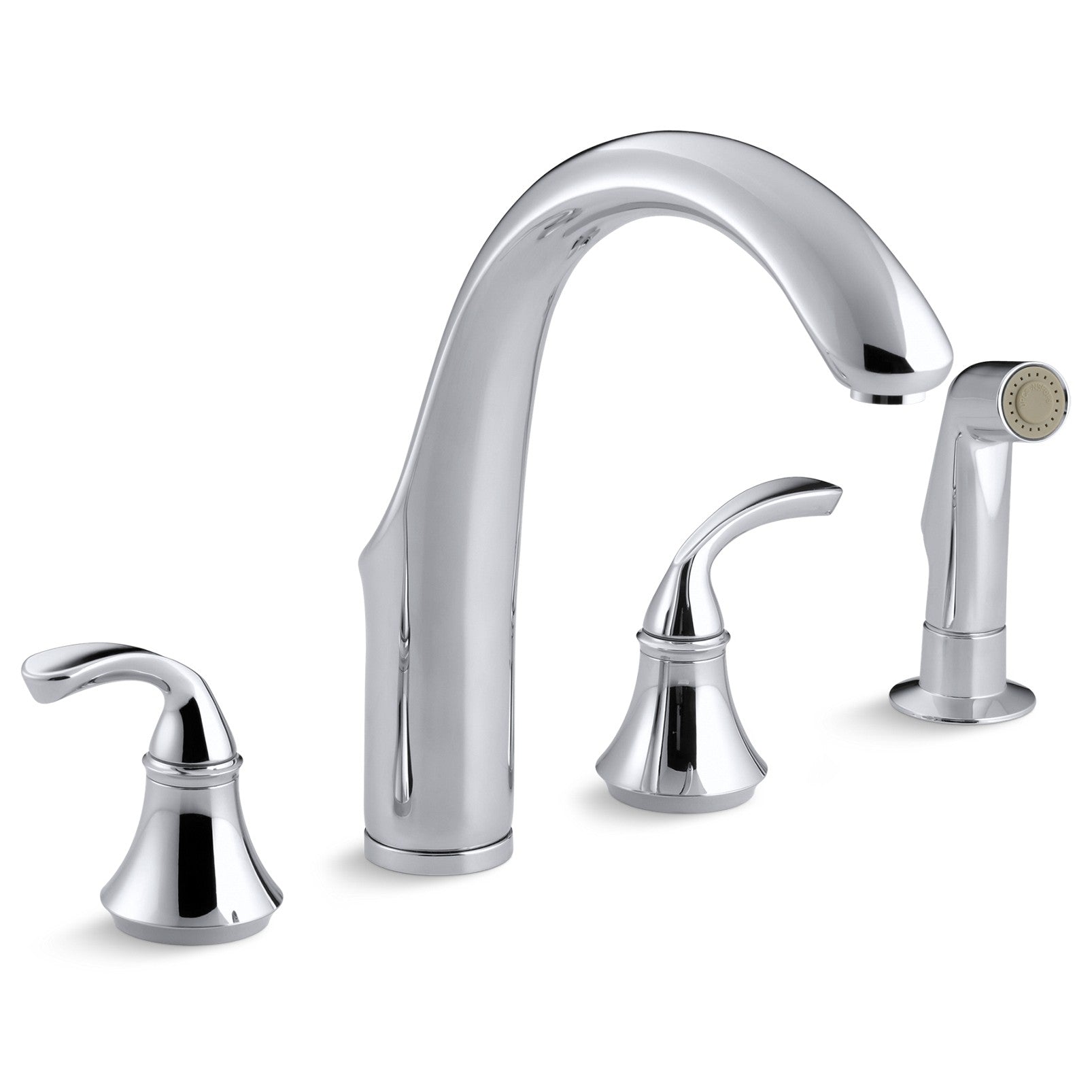 Kohler Eviye Bataryası Forte 4 Delikli, Krom