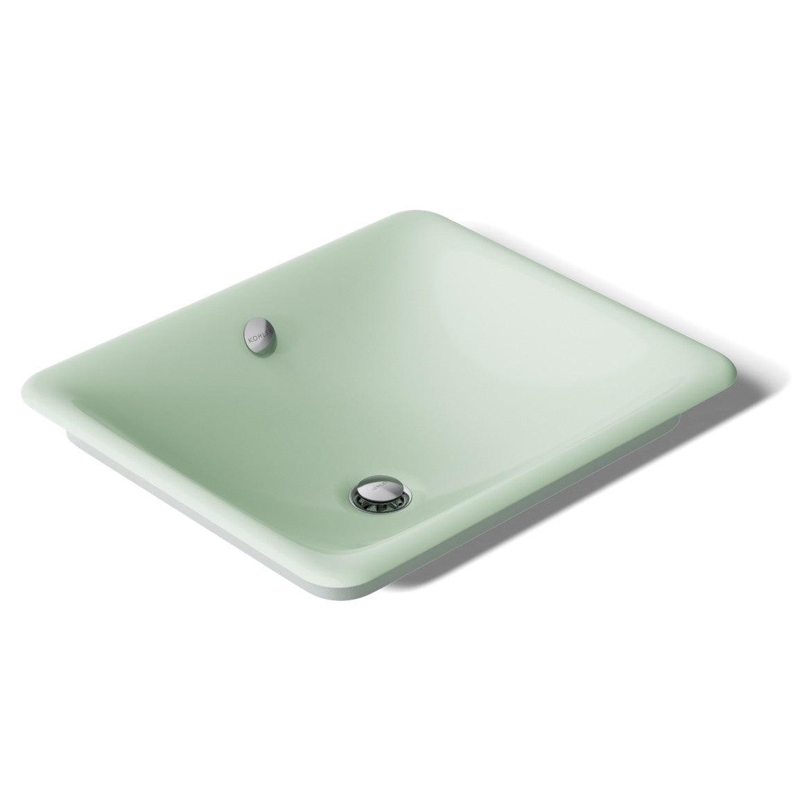 Kohler Lavabo Iron Plains Döküm Banyo Lavabosu Kavak Yeşil
