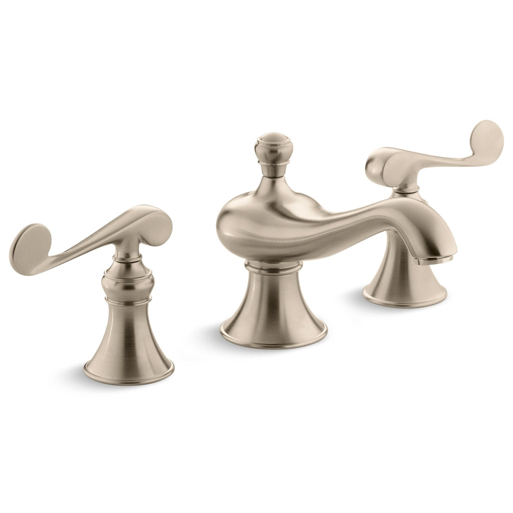 Kohler Lavabo Bataryası Revival Scroll Handle 3 Delikli Brushed Bronz
