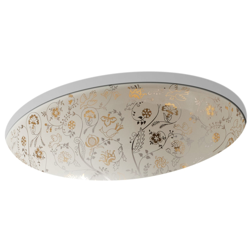 Kohler Lavabo Tezgah Altı Mille Fleurs Oval