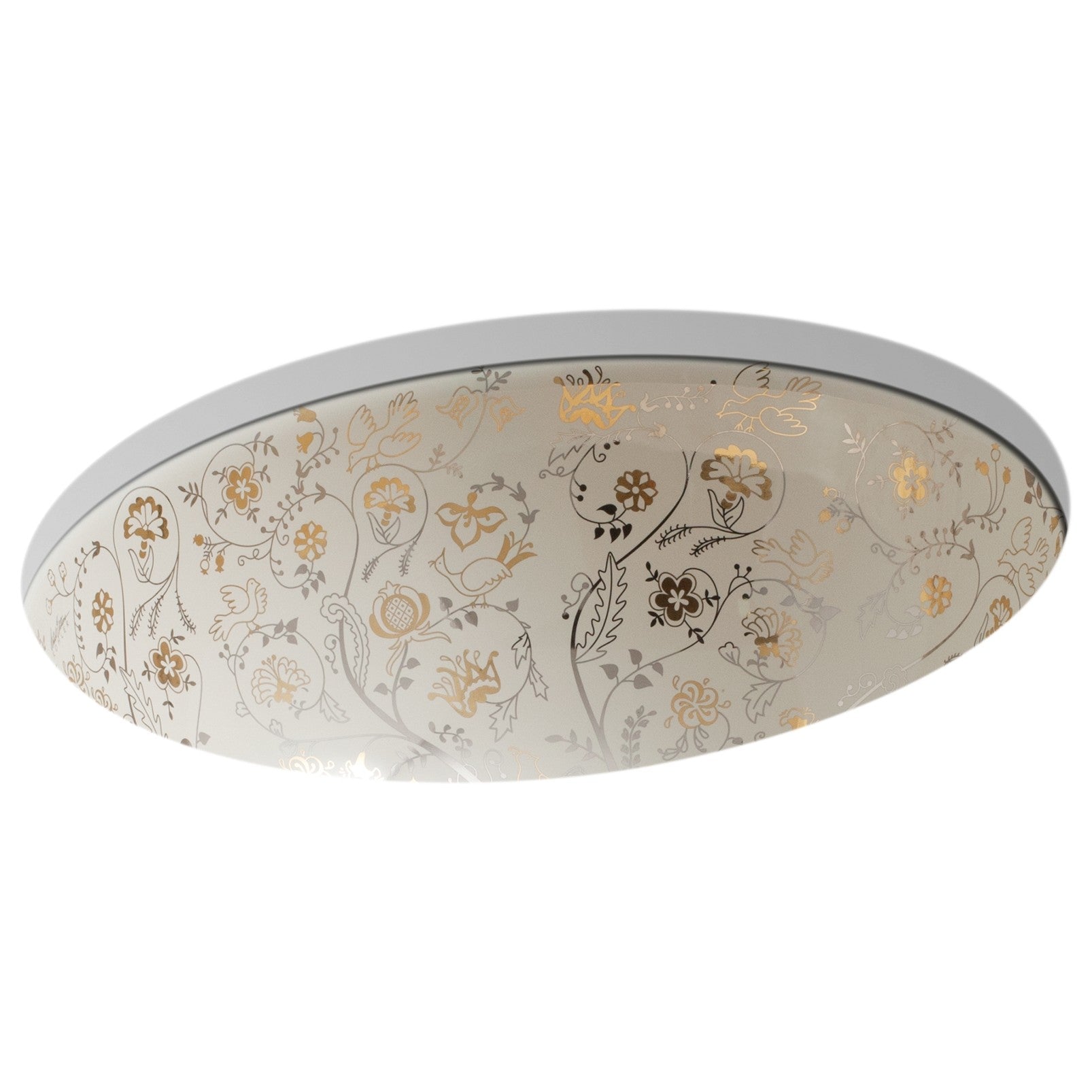 Kohler Lavabo Tezgah Altı Mille Fleurs Oval