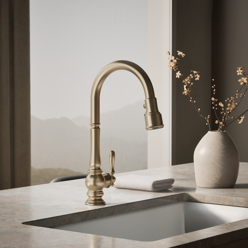 Kohler Eviye Bataryası Artifacts , Brushed Bronze