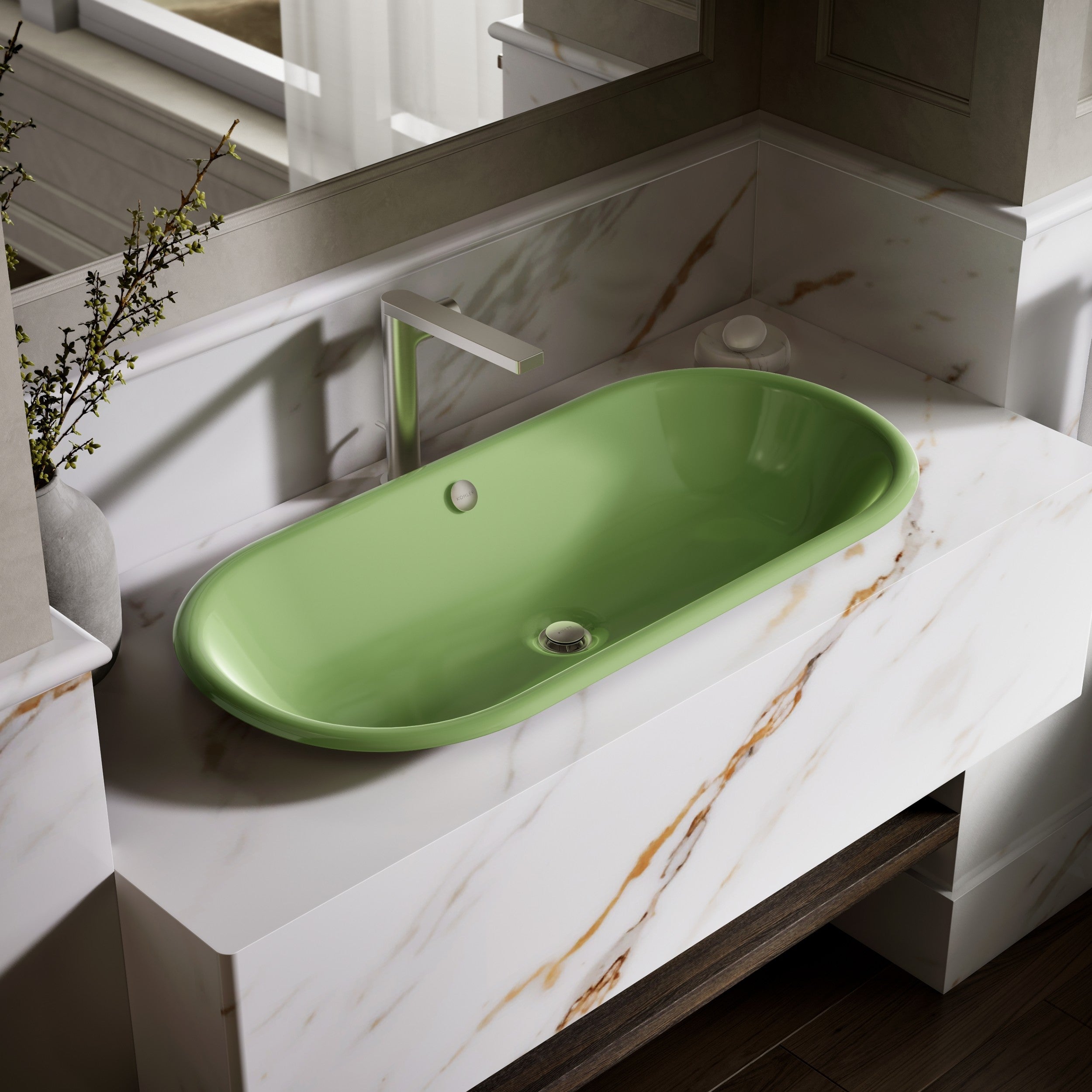 Kohler Lavabo Iron Plains Fresh Yeşil