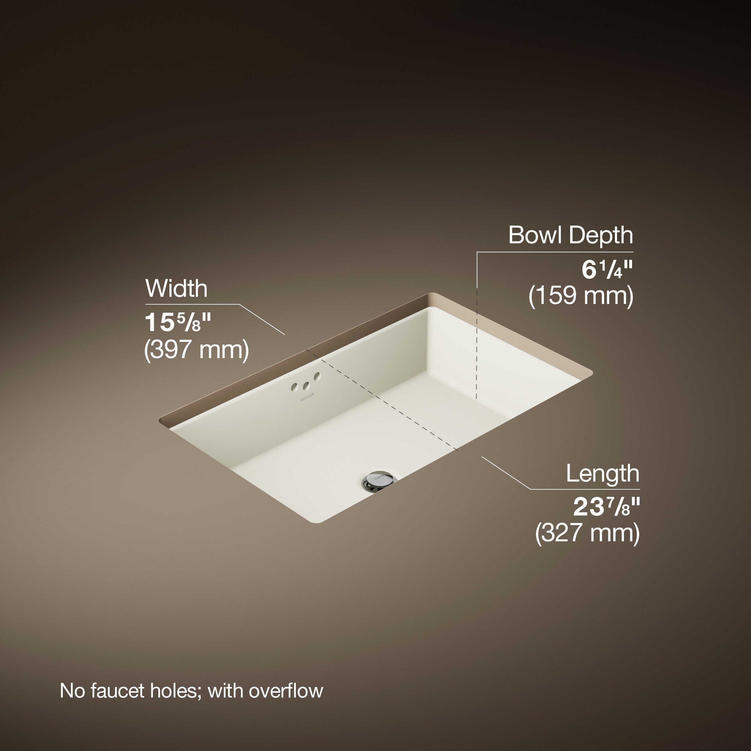 Kohler Lavabo Tezgah Altı Kathryn
