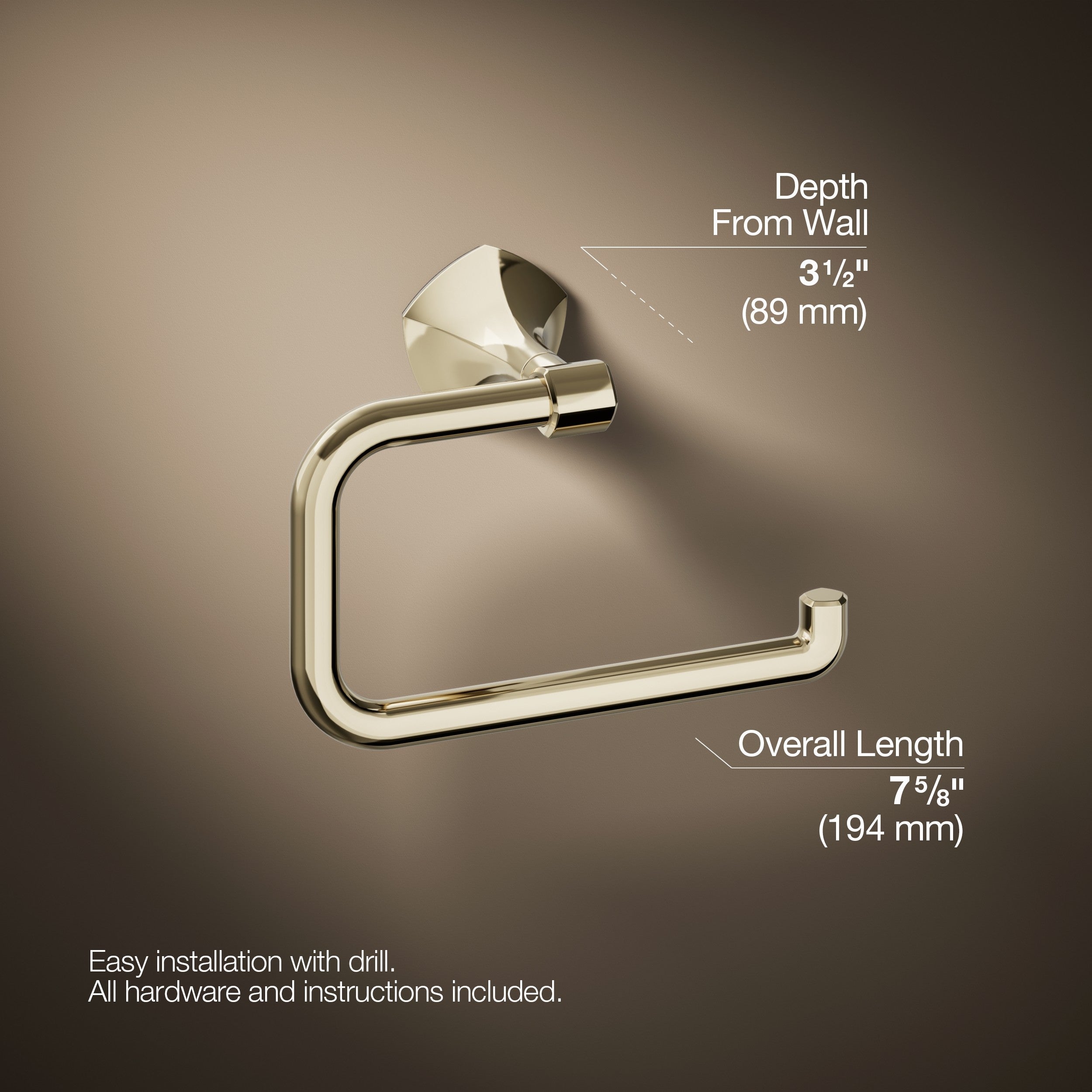 Kohler Yuvarlak Havluluk Occasion, Vibrant French Gold