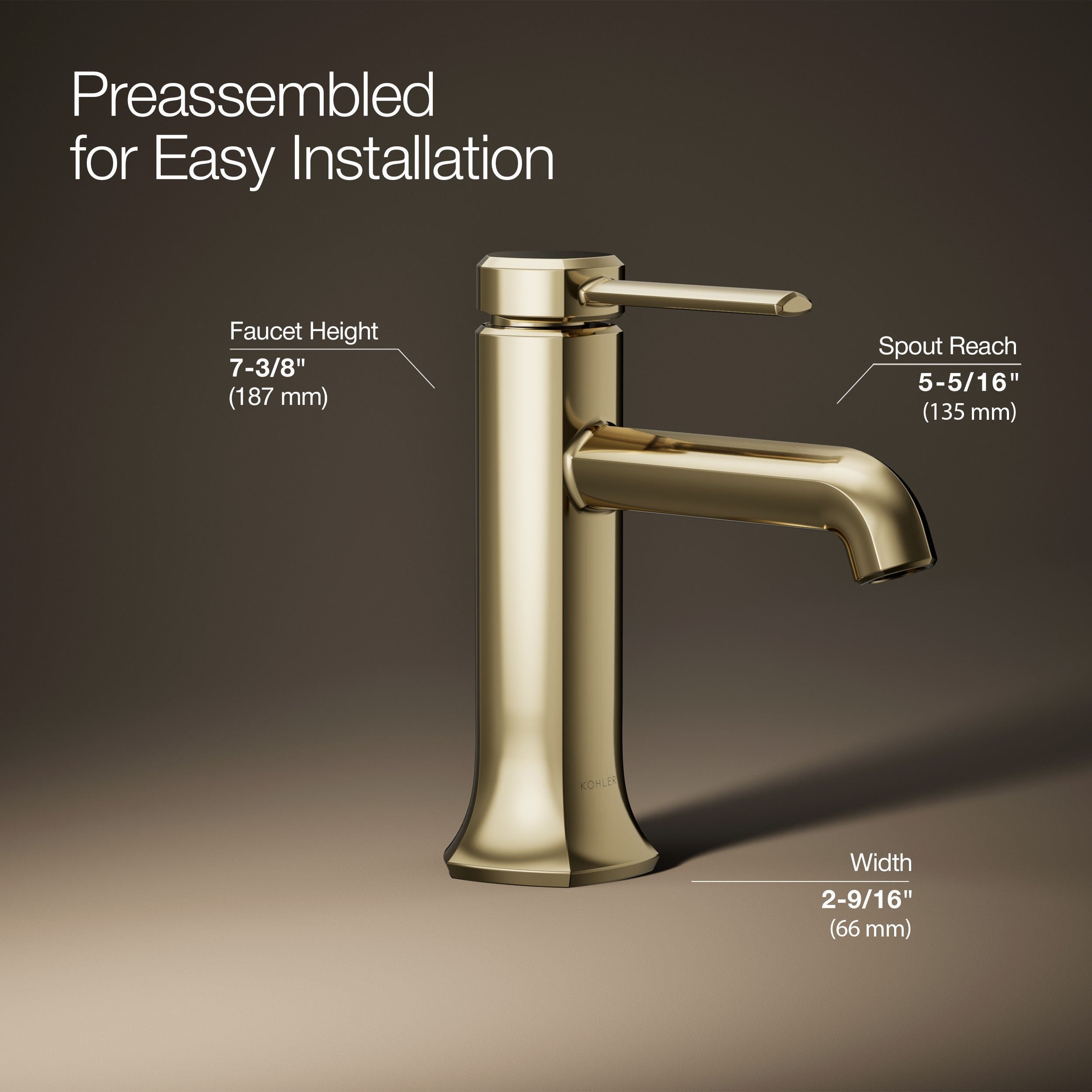 Kohler Lavabo Bataryası Occasion, French Gold
