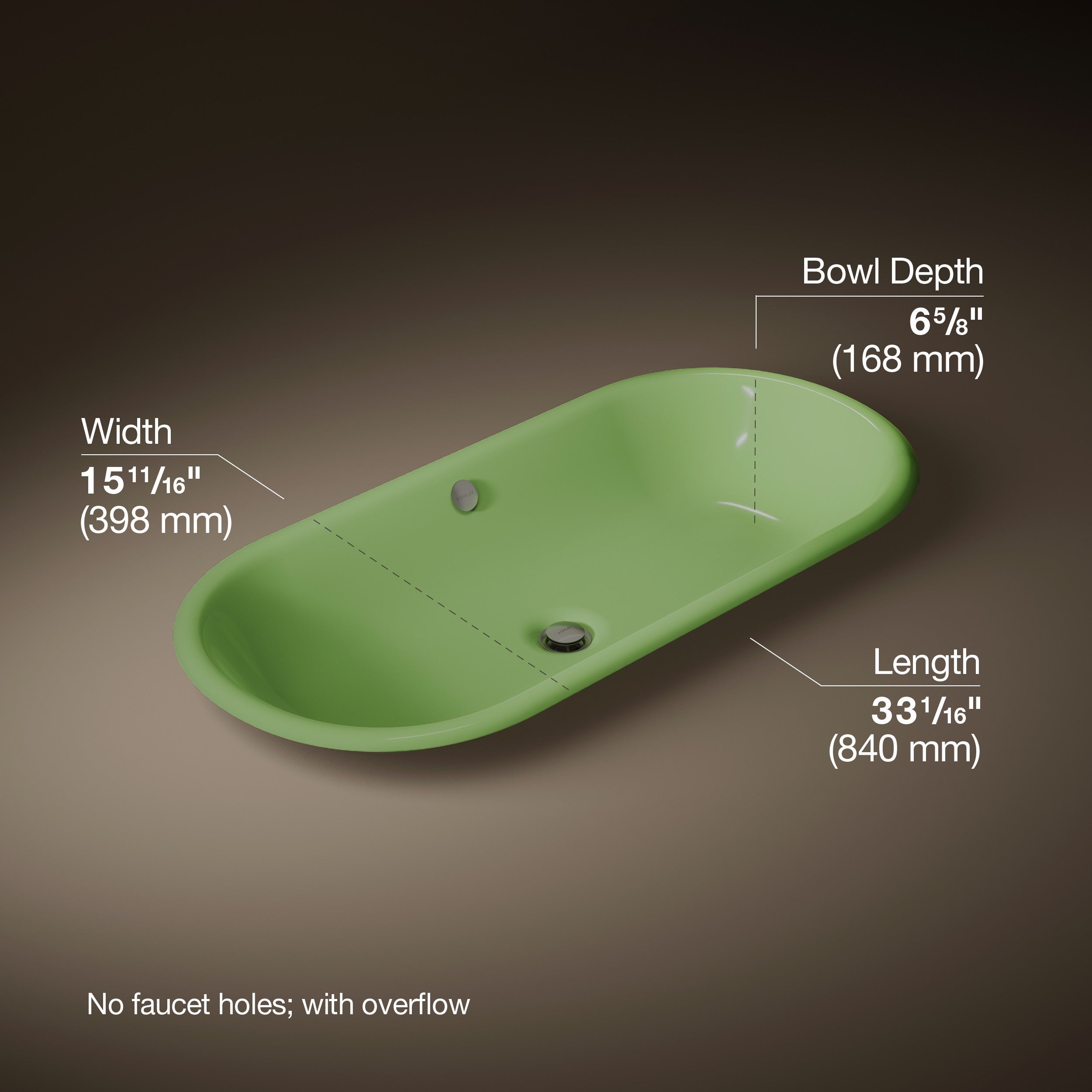 Kohler Lavabo Iron Plains Fresh Yeşil
